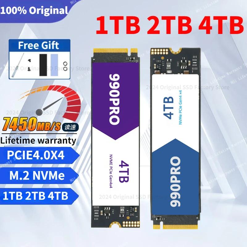 Ʈ ӿ ǻͿ PCIe 4.0 M.2 2280 8000 MB/S ̺, PS4 8TB 990 , 濭 SSD, 1TB, 2TB, 4TB NVMe, PS5 ÷̼̽ 5